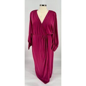 Eloquii - Wrap Dress With Long Sleeves & Elastic Waist (20)